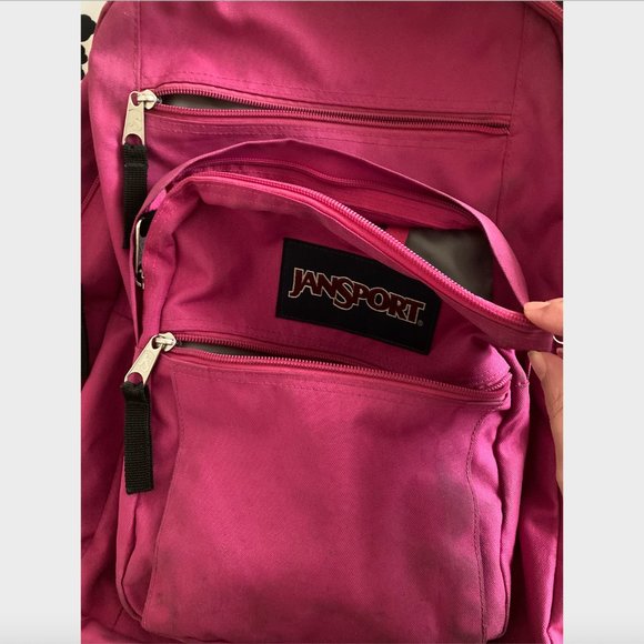 JanSport Hot Pink 5 Zipper Backpack - Picture 3 of 10